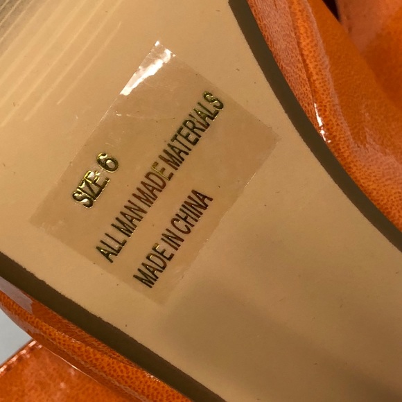 Qupid Orange 4.5 inch heel A017 - Picture 6 of 6